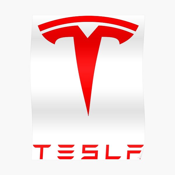 Logotipo de Tesla (rojo) Póster