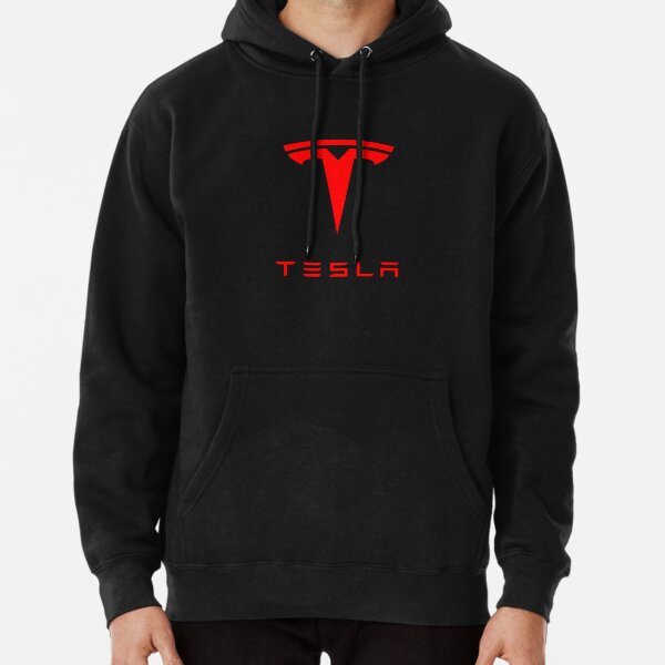 Tesla Logo (Red) Pullover Hoodie