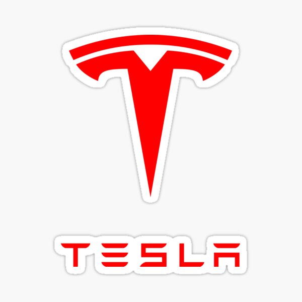Tesla Logo (Red) Sticker