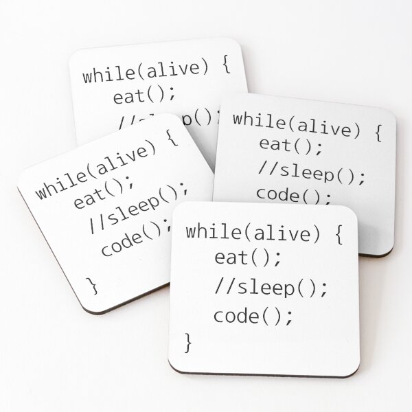 Item preview, Eat Sleep Code While Loop Programming Funny Design designed and sold by JustCreativity.