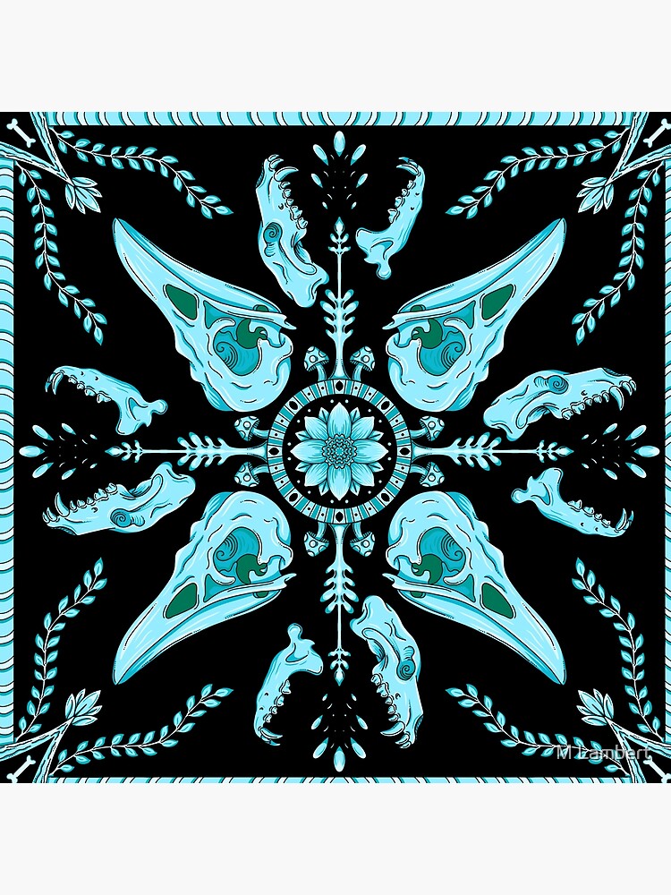 Designer Bird Skull - Blue by Blacksmoke1033