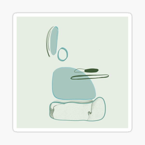 ‘My Offering’ Peace and Calm Minimalist Art | Wilsar Sticker