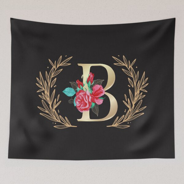 Item preview, B floral Monogram Letter designed and sold by zigner.