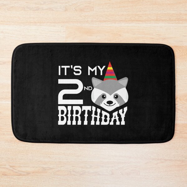 Item preview, It's My 2nd Birthday 2 Years Old Raccoon Child B-day Party print designed and sold by Grabitees.