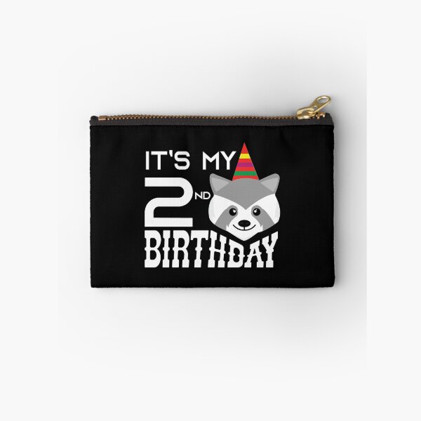 Item preview, It's My 2nd Birthday 2 Years Old Raccoon Child B-day Party print designed and sold by Grabitees.