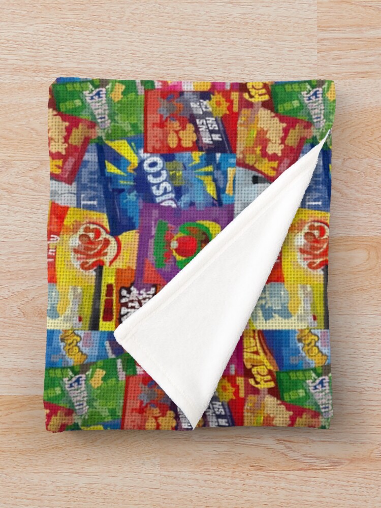 "Crisp Packet Montage" Throw Blanket for Sale by EverydayTrash Redbubble