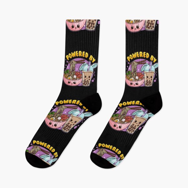 Item preview, Powered by Ramen and Bubble Tea - Anime T-Shirt designed and sold by biNutz.