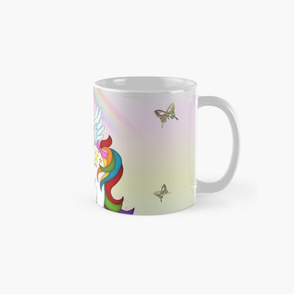 Rainbow Unicorn and Butterflies Classic Mug