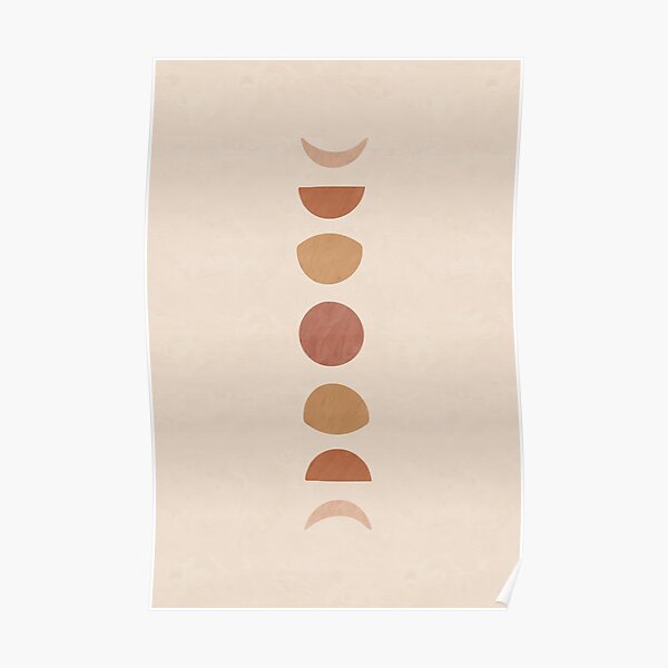Boho Moon Phases Poster