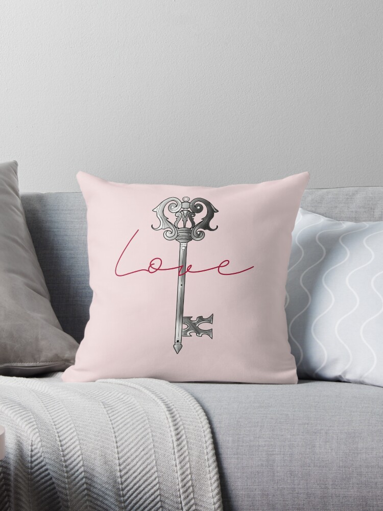 The Key Of Love Cool Artistic Vintage Aesthetic Tattoo Design Throw Pillow By Blacklinesw9 Redbubble