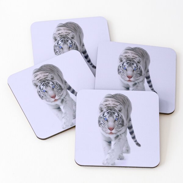 Item preview, Cool white image of White Tiger in snow designed and sold by felixsf58.