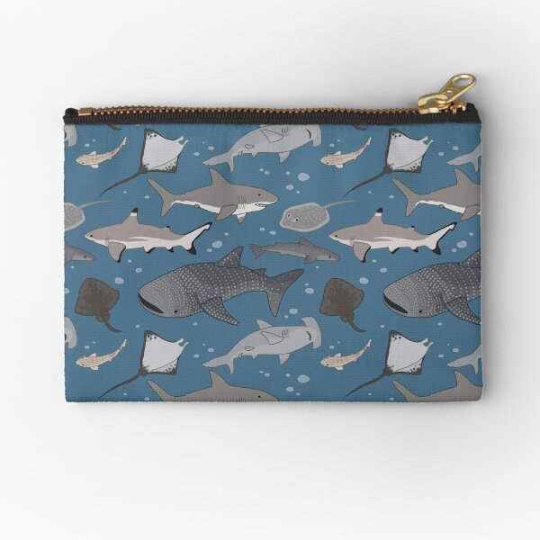 Sharks and Rays Zipper Pouch