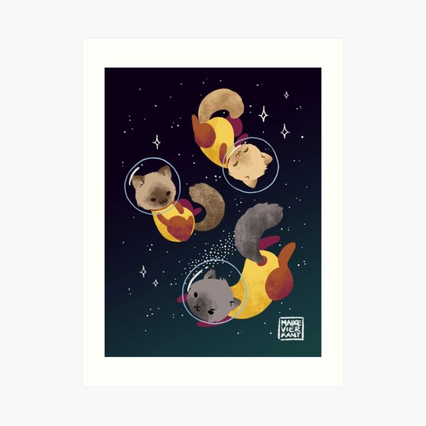 Space Cats Art Print
