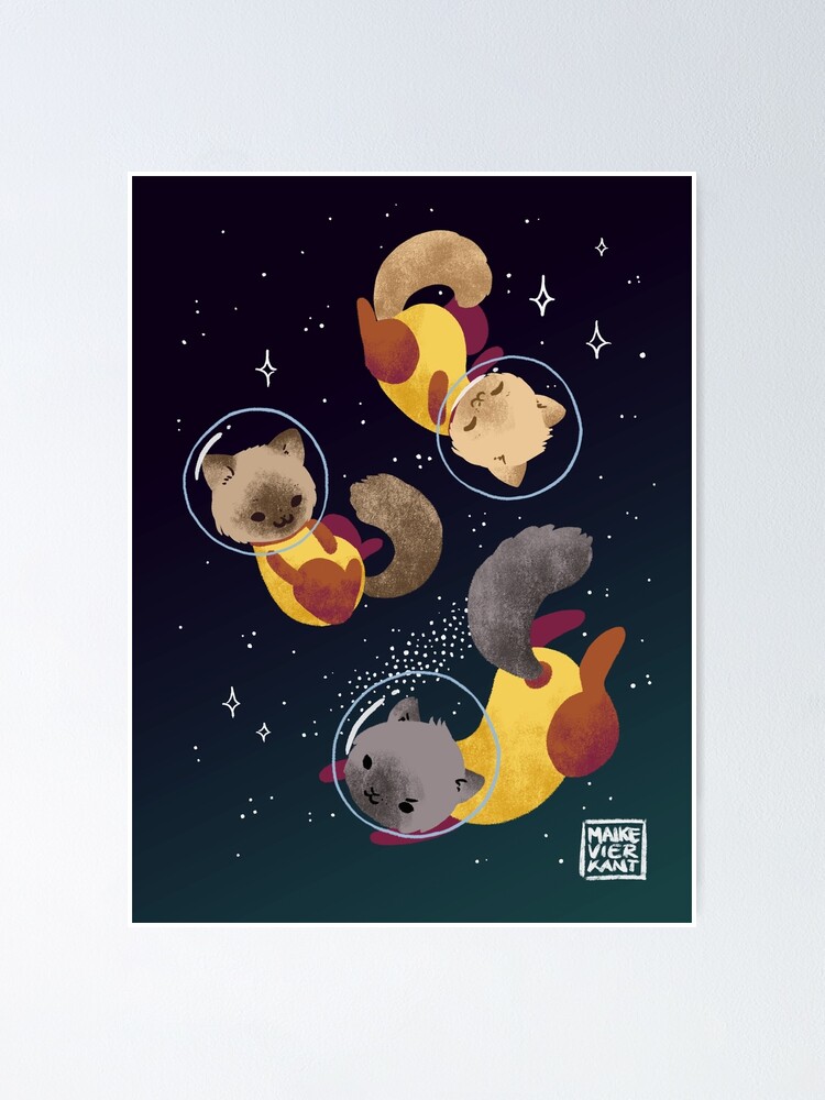 Alternate view of Space Cats Poster