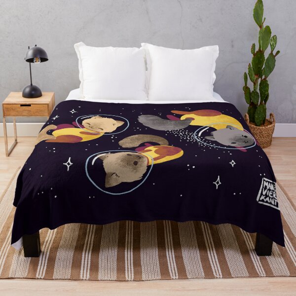 Space Cats Throw Blanket