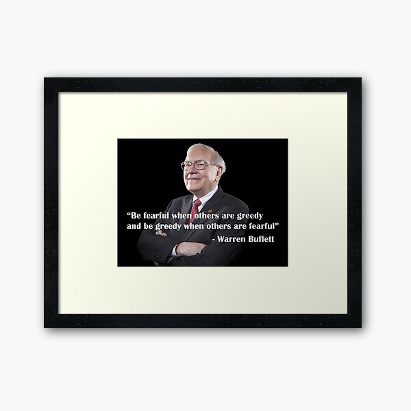 Item preview, Warren Buffett Investing Quote Be Fearful When Others Are Greedy designed and sold by JustCreativity.