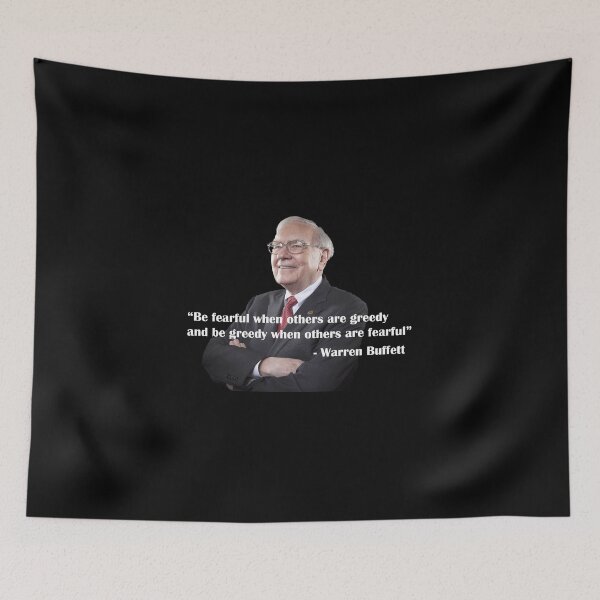 Item preview, Warren Buffett Investing Quote Be Fearful When Others Are Greedy designed and sold by JustCreativity.