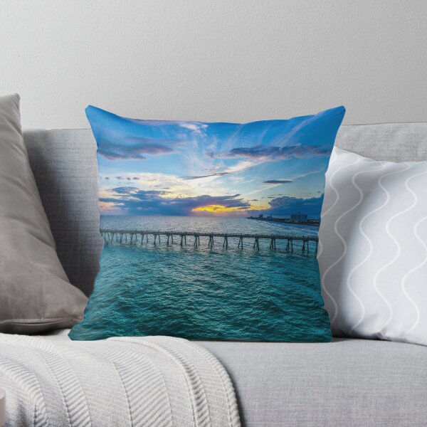 Emerald Pier Throw Pillow