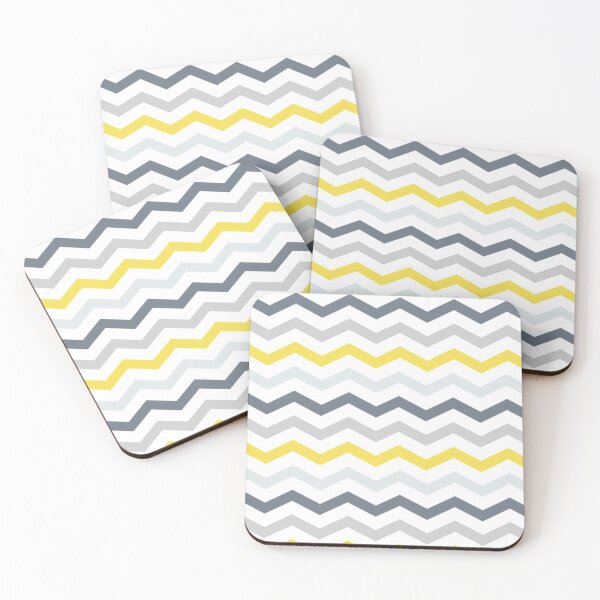 Item preview, Zigzag Pattern - mustard yellow, navy blue, grey and white  designed and sold by GillyMc.