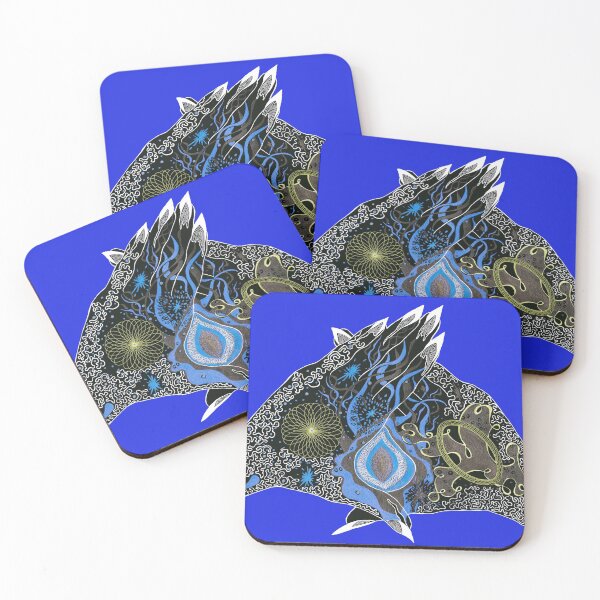 Item preview, "Mains Univers" (blue) by CEZA designed and sold by atelierdeceza.