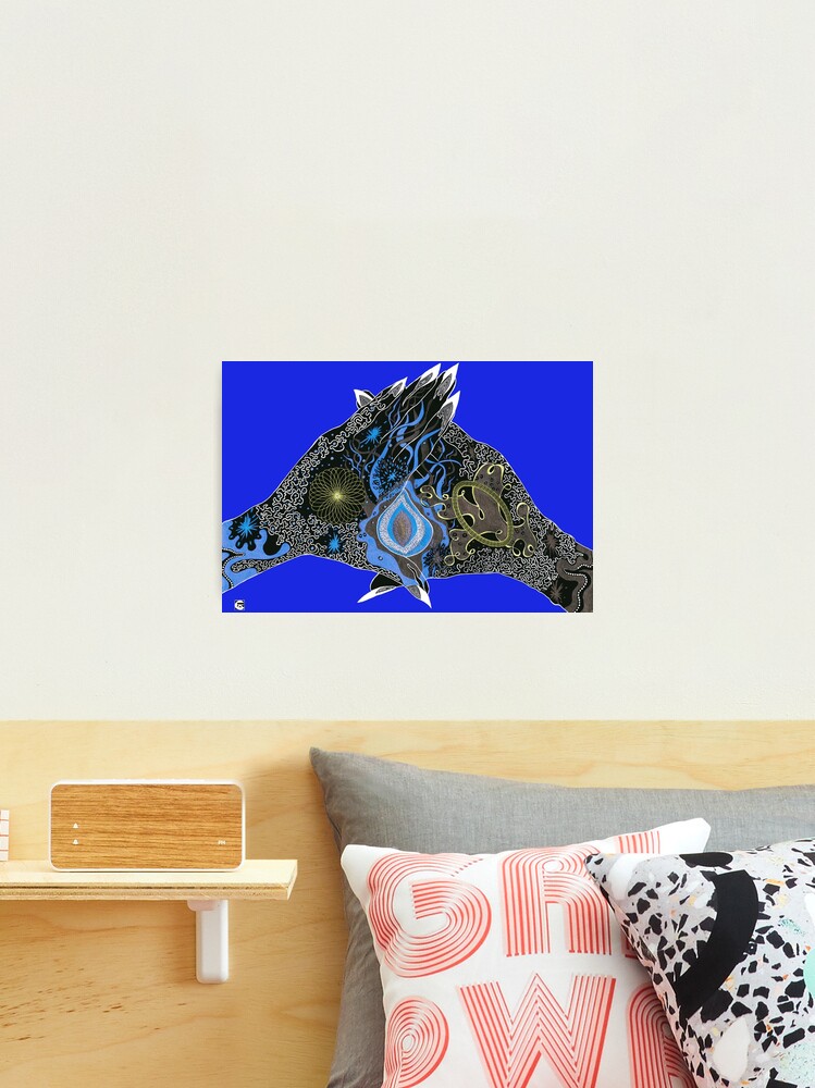 Thumbnail 2 of 3, Photographic Print, "Mains Univers" (blue) by CEZA designed and sold by atelierdeceza.