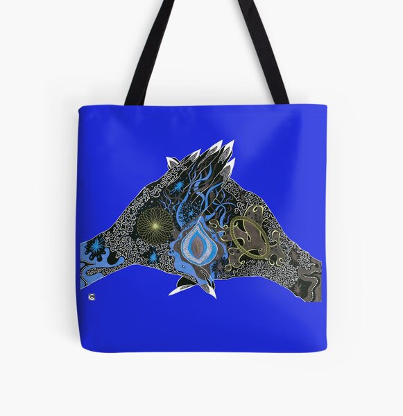 "Mains Univers" (blue) by CEZA All Over Print Tote Bag