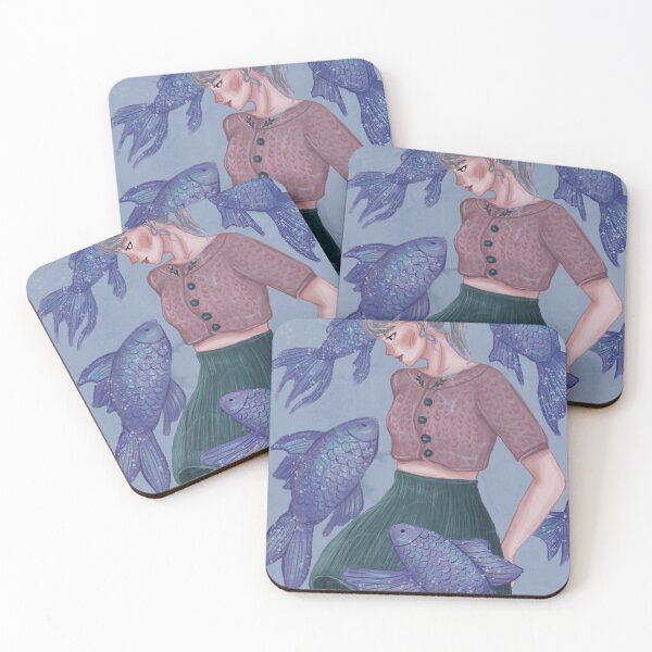 Item preview, Girl among fishes designed and sold by quynhdraws.