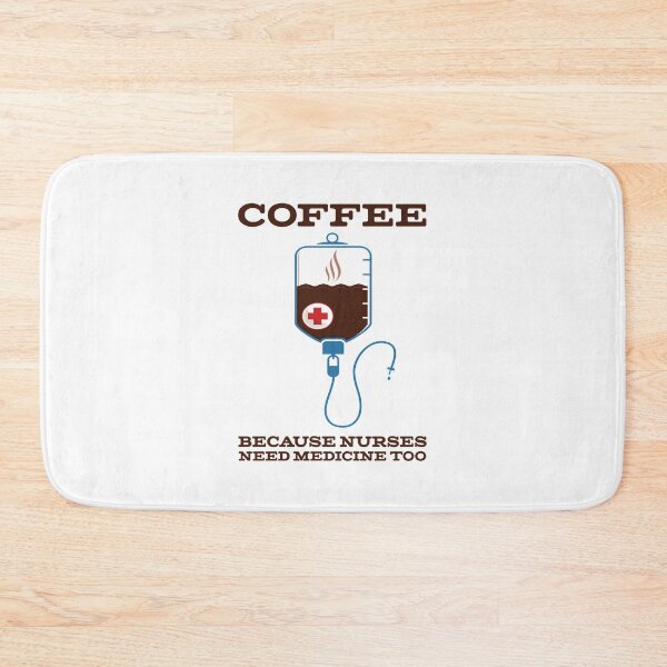 Item preview, Funny Coffee Injection Nurse Medicine print designed and sold by jakehughes2015.