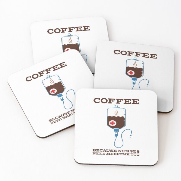 Item preview, Funny Coffee Injection Nurse Medicine print designed and sold by jakehughes2015.