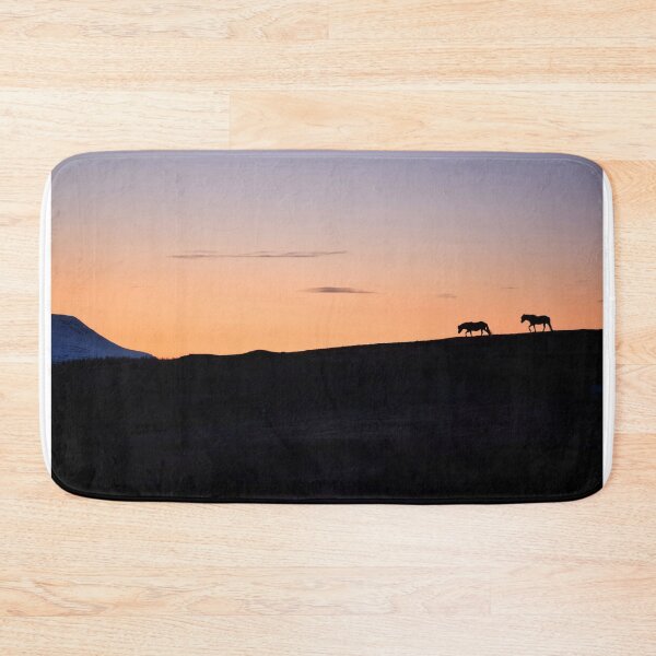 Item preview, Icelandic horses in the midnight sun designed and sold by elisainiceland.