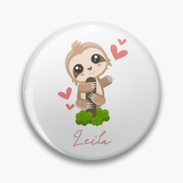 Item preview, Leila Sloth Baby Girl Cute Hearts designed and sold by HelloFromAja.
