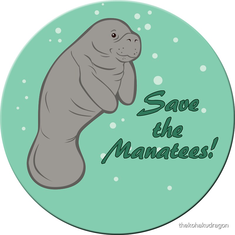 "Save The Manatees!" Stickers by thekohakudragon | Redbubble
