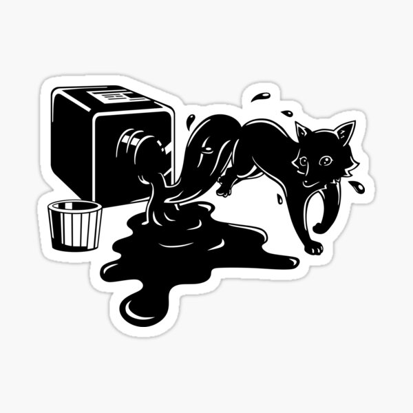 Noir renard Sticker