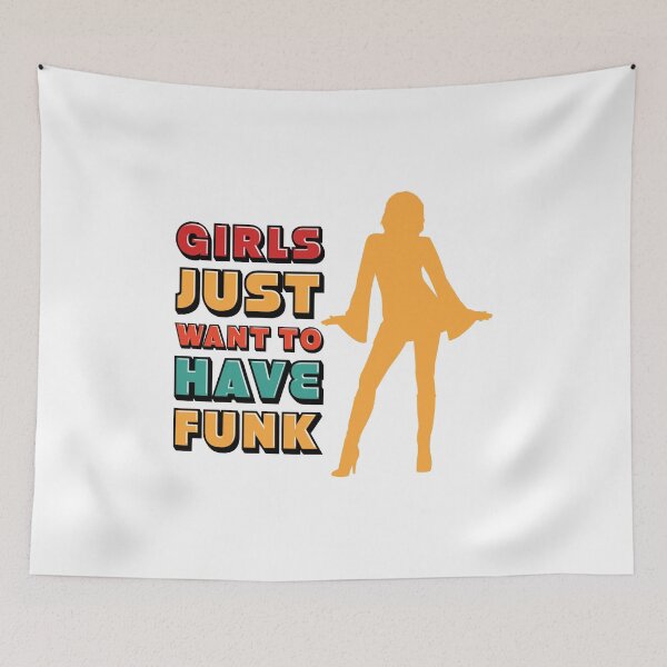 Item preview, Girls Just Want To Have FUNk Music Retro 70s Girl graphic designed and sold by jakehughes2015.