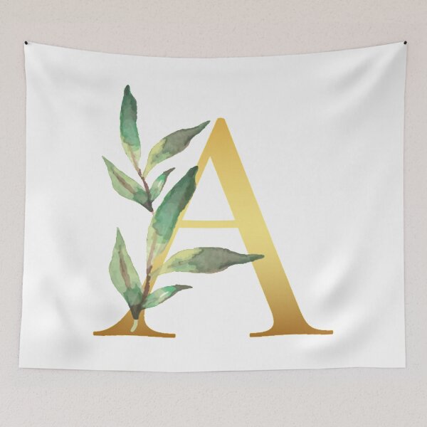 Item preview, Floral Gold Monogram A - Letter Art designed and sold by MysticMagpie.