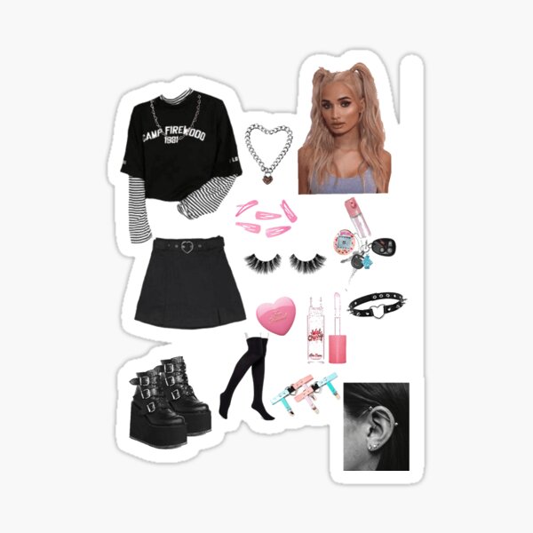 e girl stickers | e girl outfit ideas | cute, soft, and gothic