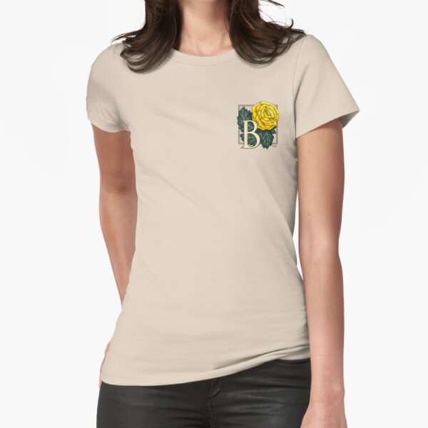 B is for Begonia - patch Fitted T-Shirt
