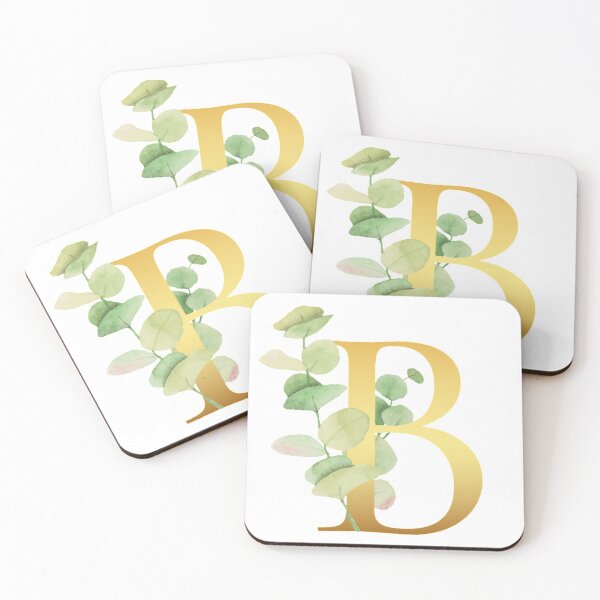 Item preview, Floral Gold Monogram B - Letter Art designed and sold by MysticMagpie.