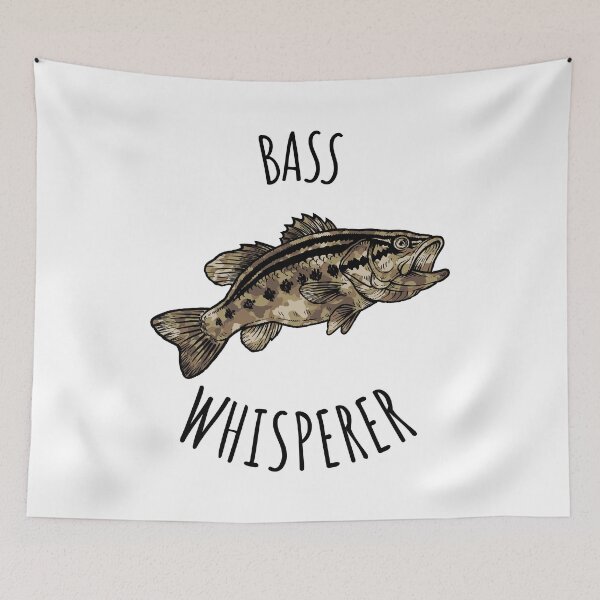 Item preview, Funny Fishing Bass Whisperer print designed and sold by jakehughes2015.