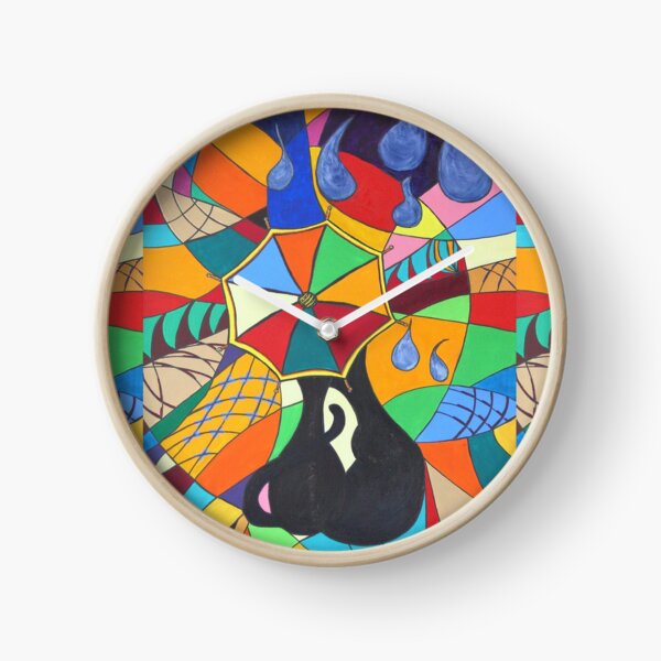 Umbrella Kitten Clock