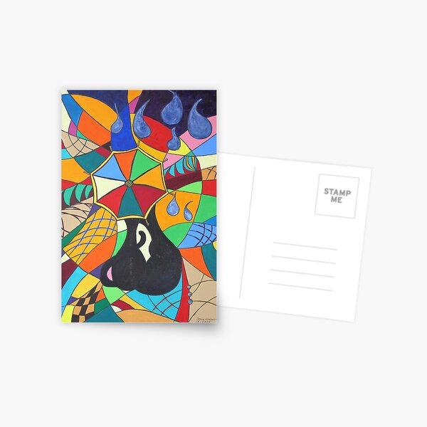 Umbrella-Kätz Postkarte