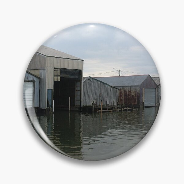 Item preview, Boathouses On A Stormy Afternoon designed and sold by ThruJensLens.