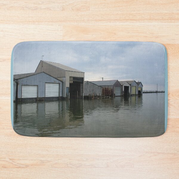 Item preview, Boathouses On A Stormy Afternoon designed and sold by ThruJensLens.