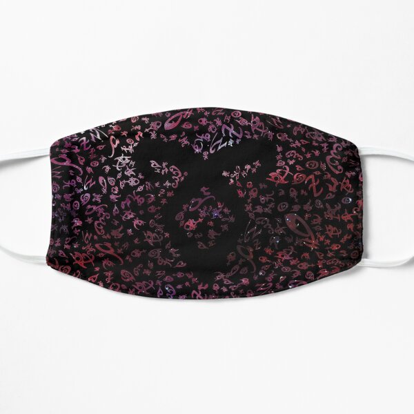 Shadowhunters rune - pattern / texture with vanishing angelic power rune (red galaxy) - Clary, Alec, Jace, Izzy, Magnus Flat Mask