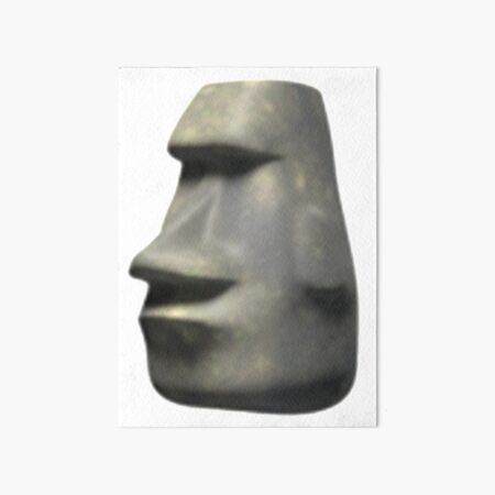 Moyai Moai Easter Island Head Emoji Art Board Print for Sale by