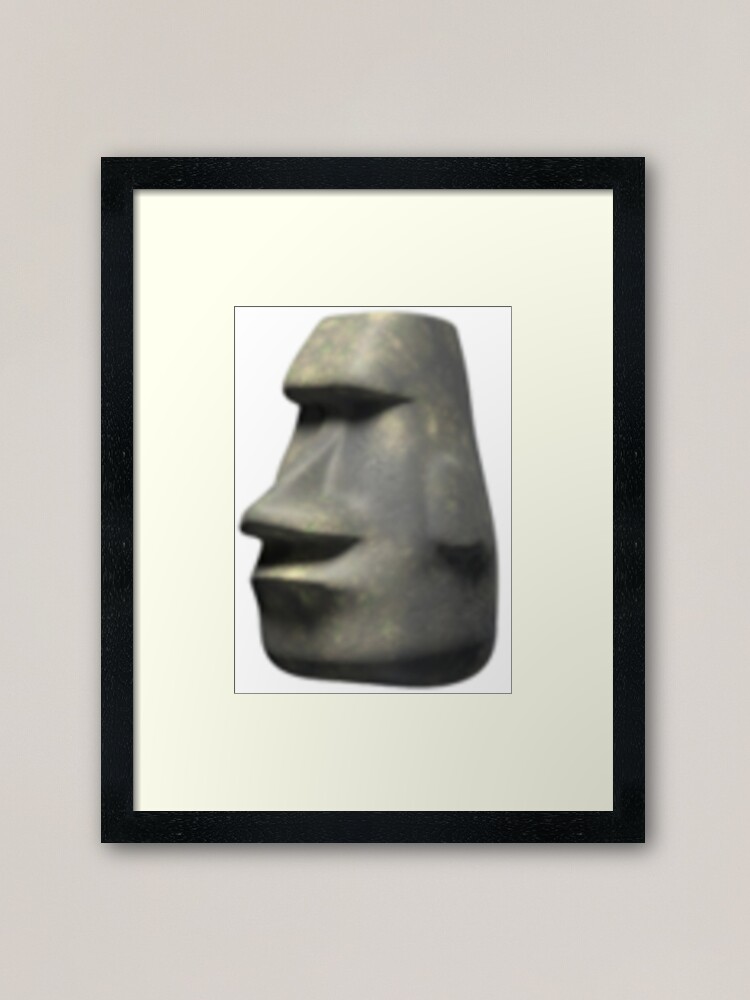 Moai Emoji Framed Prints for Sale