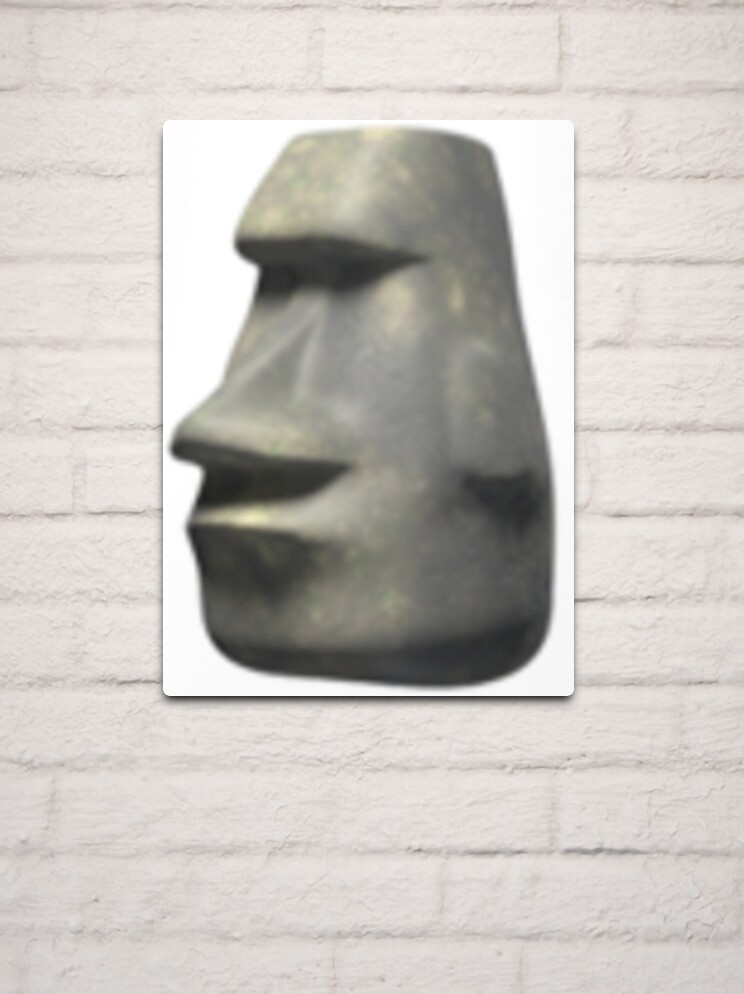 Moai Emoji Metal Prints for Sale
