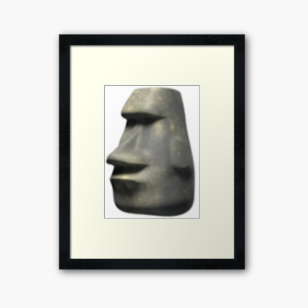 Moyai Emoji Moai Emoji Easter Island Black | Art Board Print