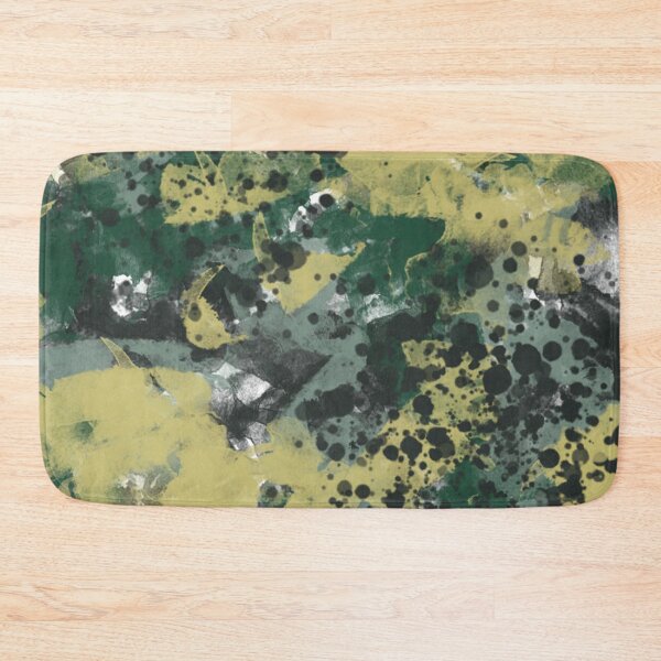 Item preview, Green and Charcoal Grey Abstract Print designed and sold by CharIsabella.