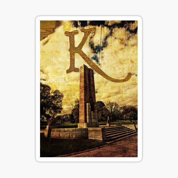 Grungy Melbourne Australia Alphabet Letter K Kings Domain Sticker